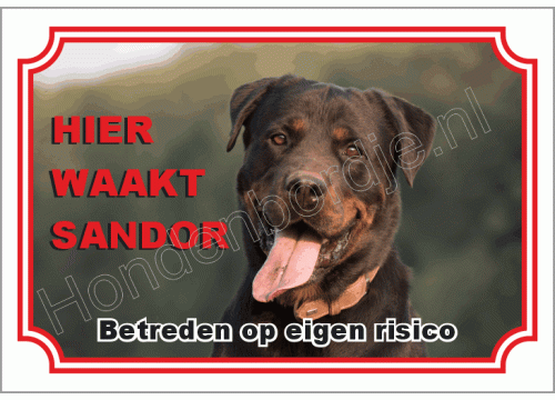 Bord met eigen foto, tekst of ontwerp.
