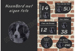 Naambord met eigen foto