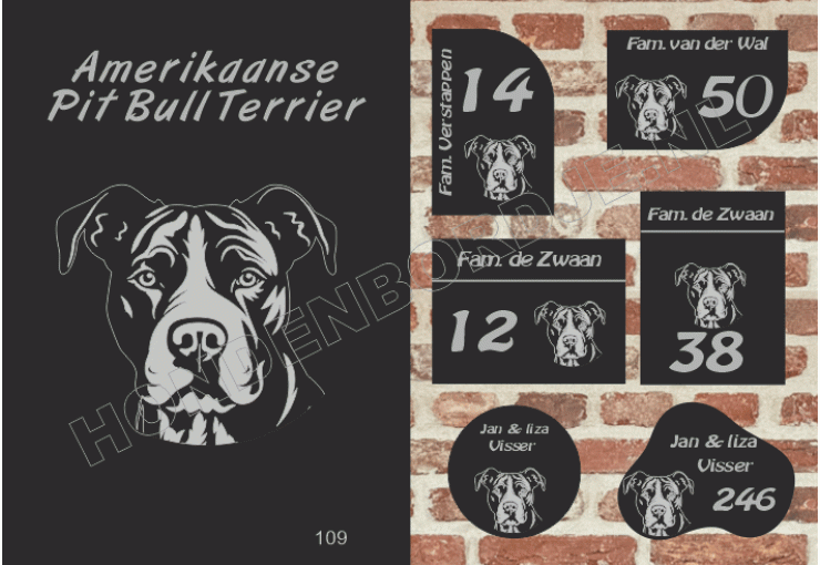 Naambord Ameri. PitBull Terrier Naambord Ameri. PitBull Terrier