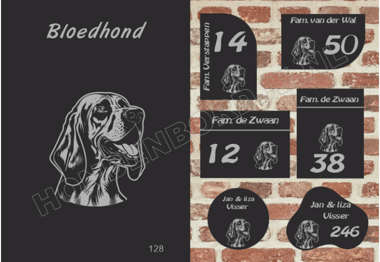Naambord Bloedhond Naambord Bloedhond