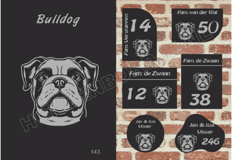 Naambord Bulldog Naambord Bulldog