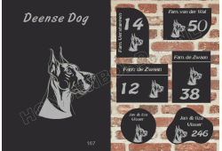 Naambord Deense Dog
