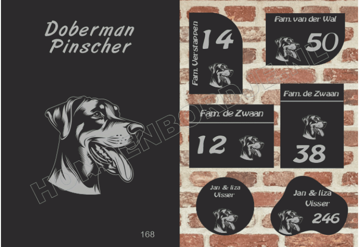 Naambord Doberman Pinscher Naambord Doberman Pinscher