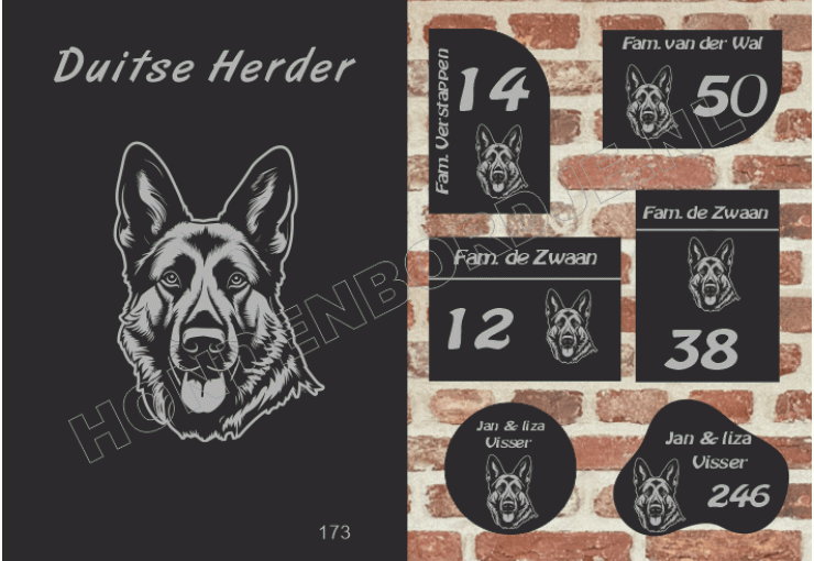 Naambord Duitse Herder