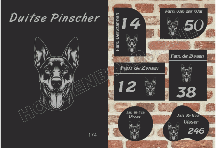 Naambord Duitse Pinscher