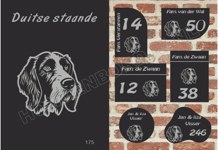 Naambord Duitse staande