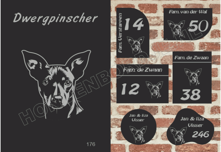 Naambord Dwergpinscher Naambord Dwergpinscher