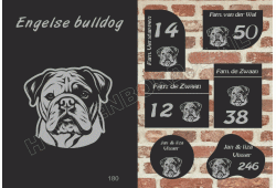 Naambord Engelse bulldog