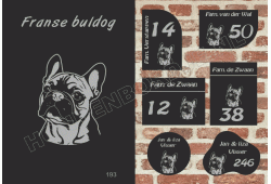 Naambord Franse buldog