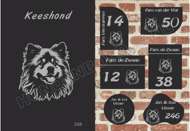 Naambord Keeshond Naambord Keeshond