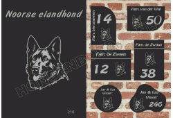 Naambord Noorse elandhond