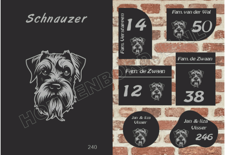 Naambord Schnauzer Naambord Schnauzer