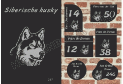 Naambord Siberische husky