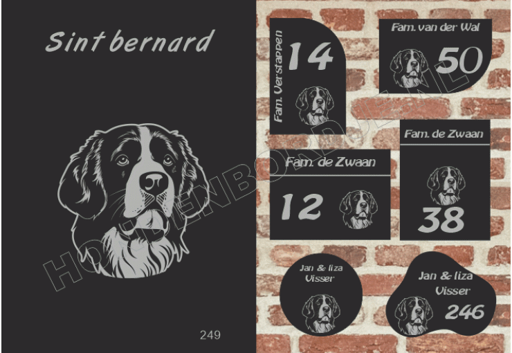 Naambord Sint bernard