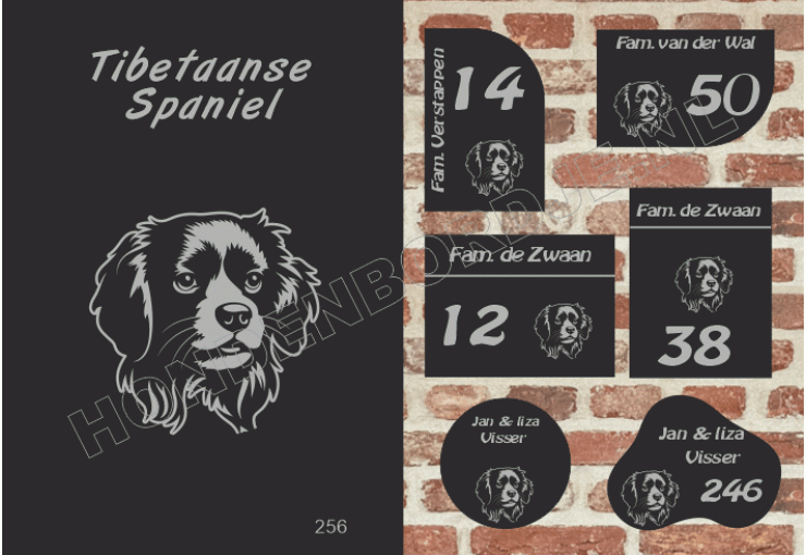 Naambord Tibetaanse Spaniel