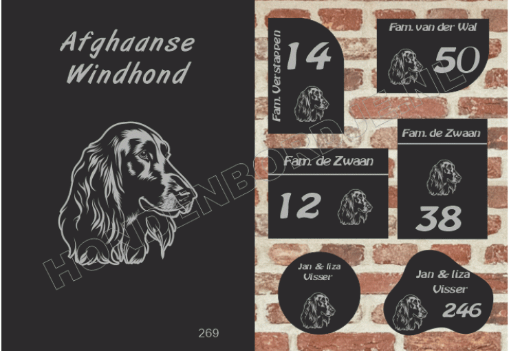 Naambord Afghaanse Windhond