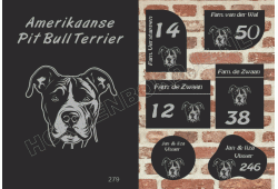 Naambord Amerikaanse Pit Bull