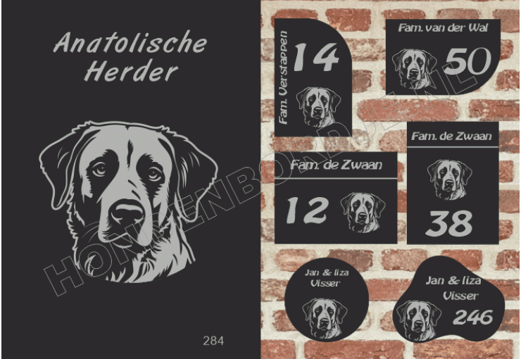 Naambord Anatolische Herder Naambord Anatolische Herder