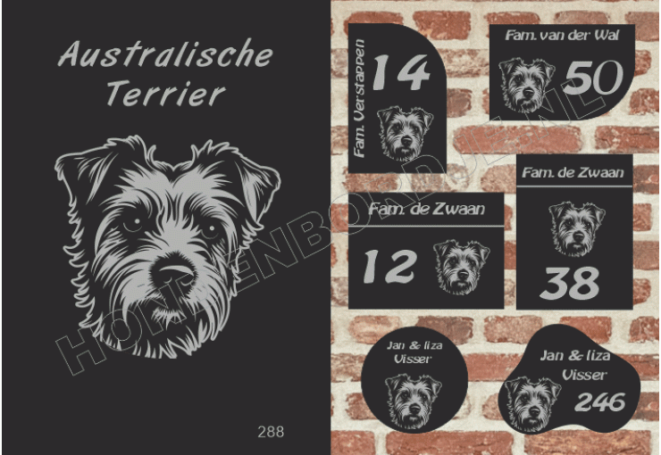 Naambord Australische Terrier