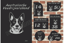 Naambord Aust.  Veedrijvershond