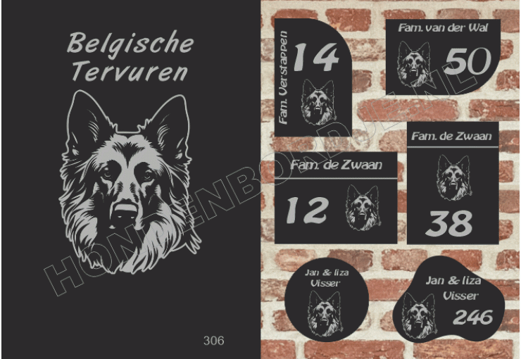 Naambord Belgische Tervuren