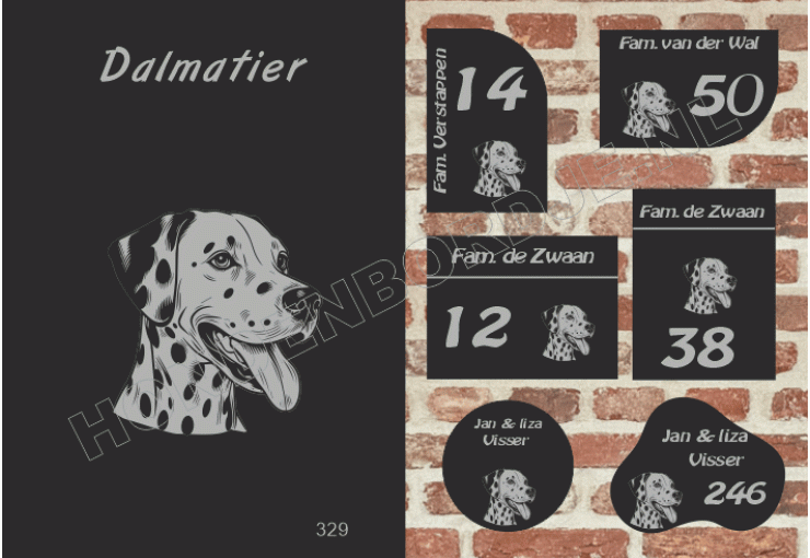 Naambord Dalmatier
