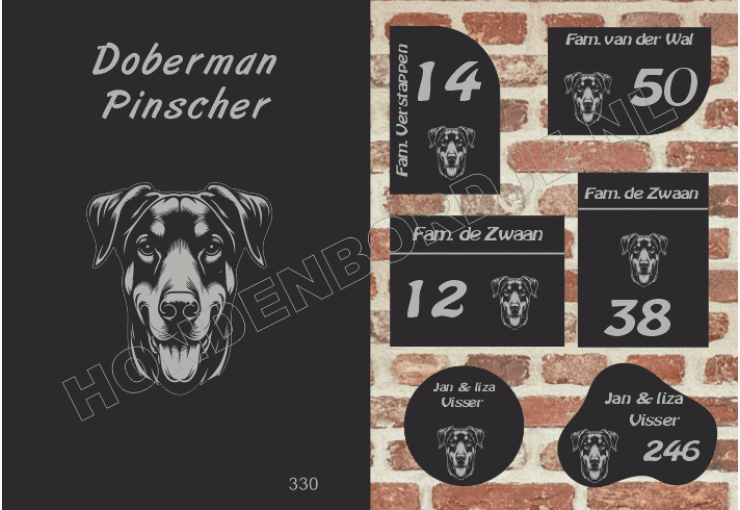 Naambord Doberman Pinscher Naambord Doberman Pinscher