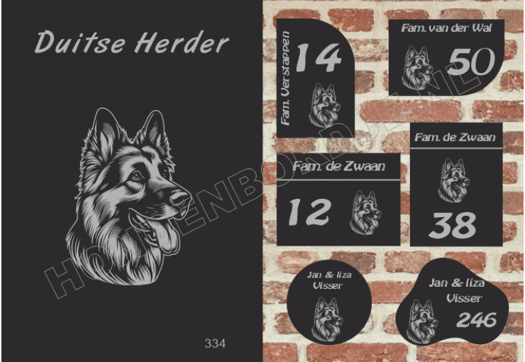 Naambord Duitse Herder Naambord Duitse Herder