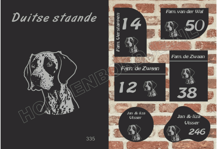 Naambord Duitse staande Naambord Duitse staande