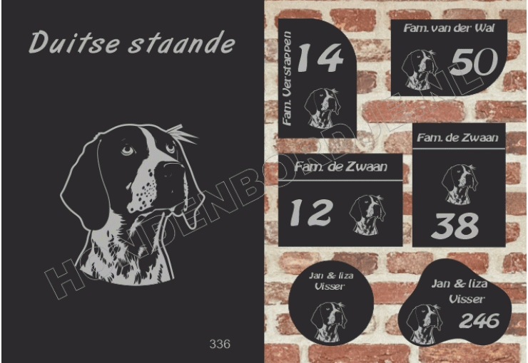 Naambord Duitse staande Naambord Duitse staande