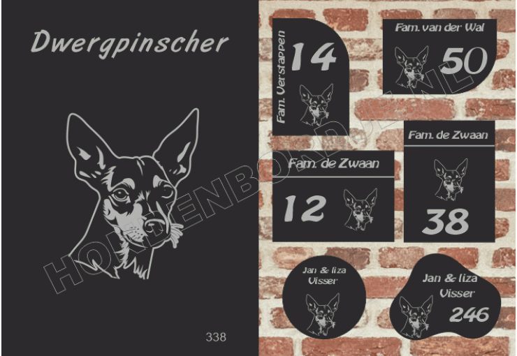 Naambord Dwergpinscher Naambord Dwergpinscher