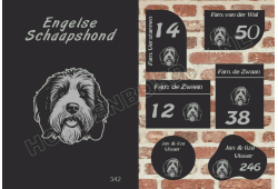 Naambord Engelse Schaapshond