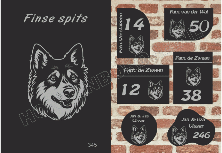 Naambord Finse spits Naambord Finse spits