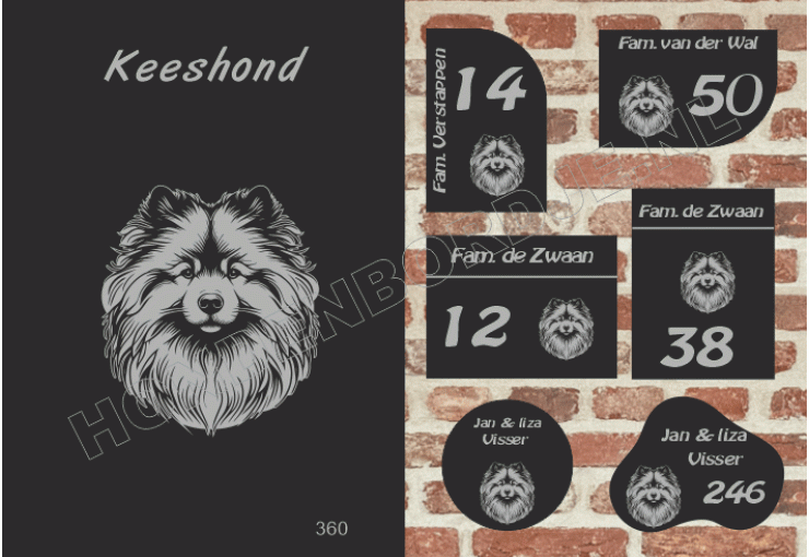 Naambord Keeshond Naambord Keeshond