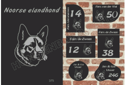 Naambord Noorse elandhond