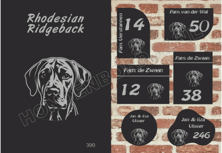 Naambord Rhodesian Ridgeback
