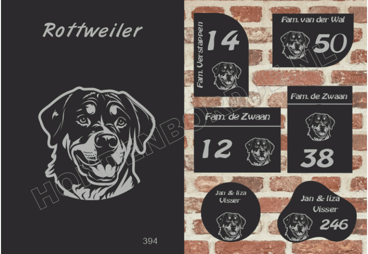 Naambord Rottweiler