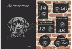 Naambord Weimaraner