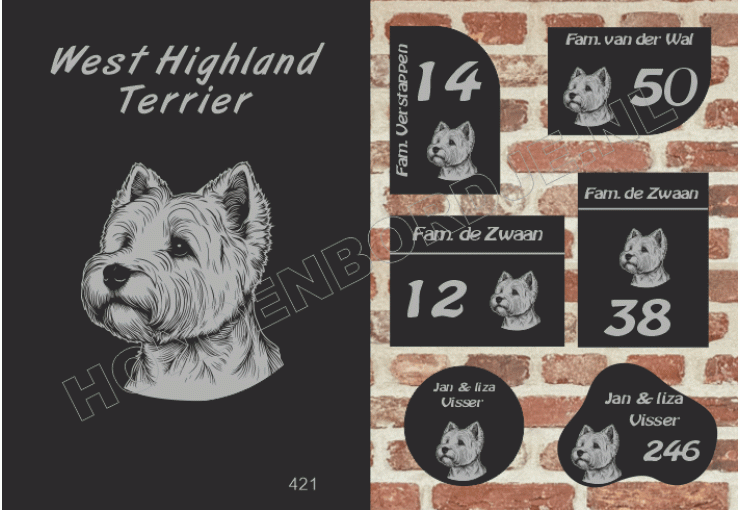 Naambord West Highland Terrier