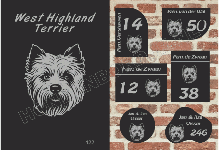 Naambord West Highland Terrier