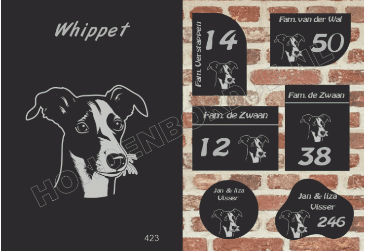 Naambord Whippet