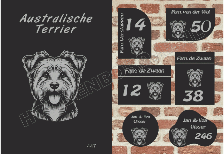 Naambord Australische Terrier