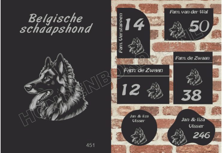 Naambord Belgische schaapshond