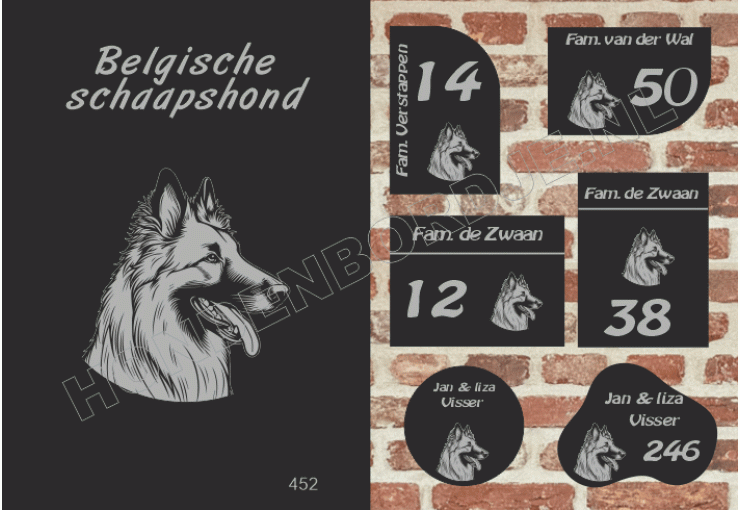 Naambord Belgische schaapshond