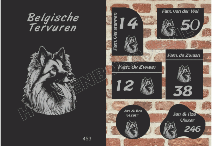 Naambord Belgische Tervuren