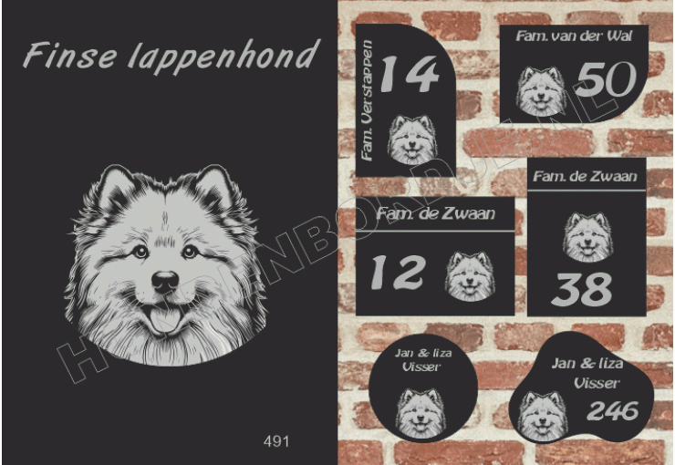Naambord Finse lappenhond
