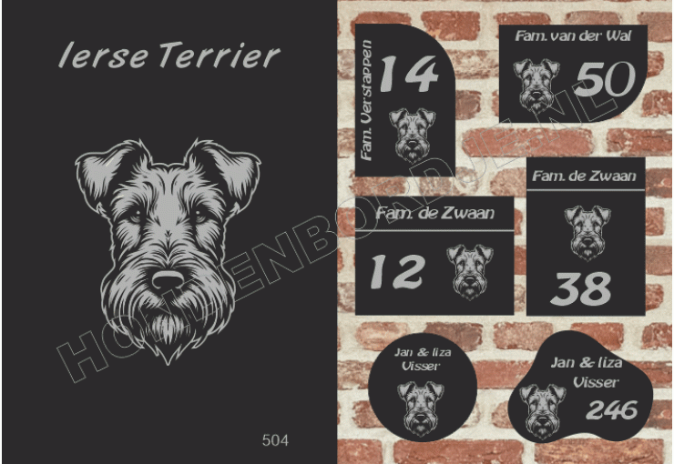 Naambord Ierse Terrier