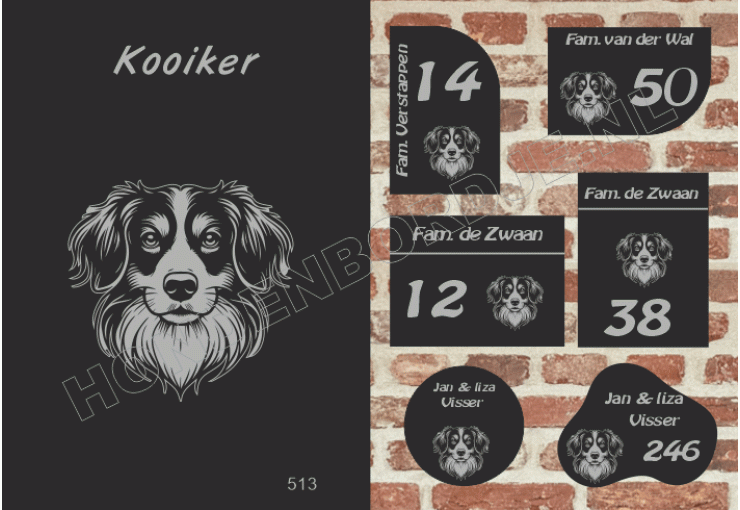Naambord Kooiker Naambord Kooiker