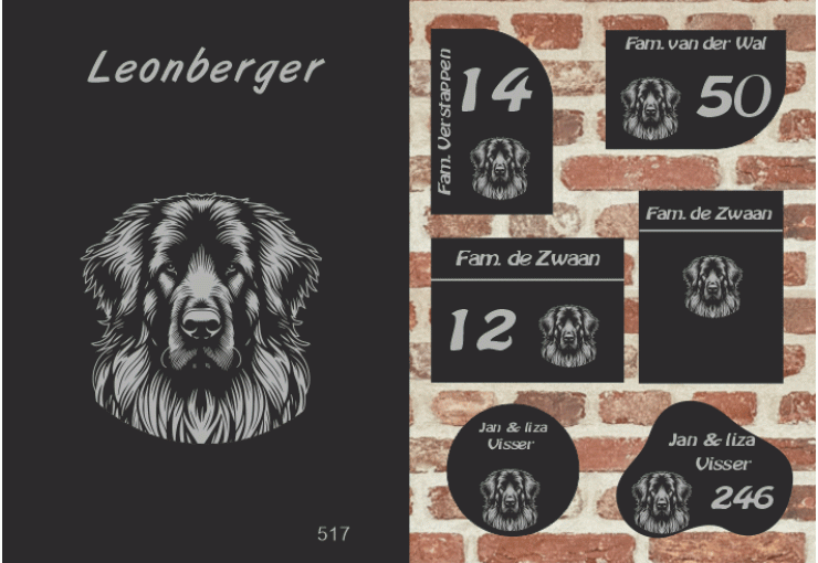 Naambord Leonberger Naambord Leonberger