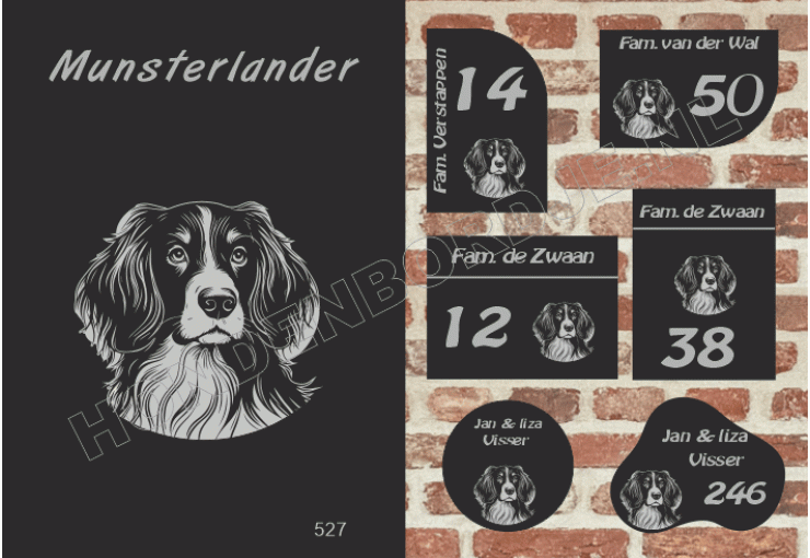Naambord Munsterlander Naambord Munsterlander